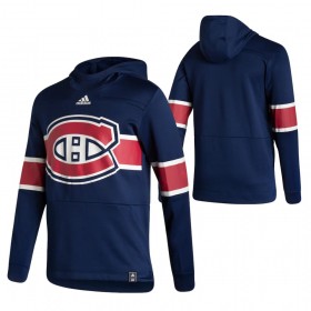 Miesten NHL Montreal Canadiens Blank 2020-2021 Reverse Retro Pullover Hooded Sweatshirt